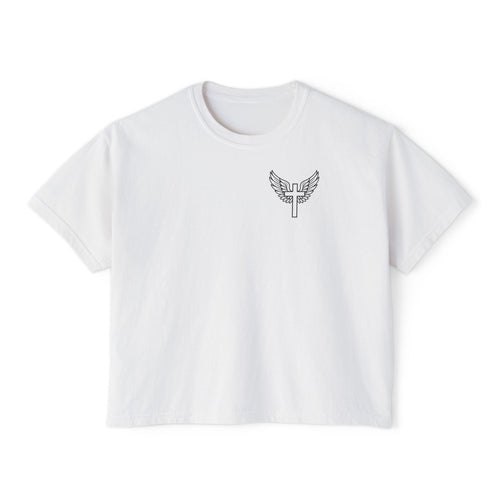 Fearfully & Wonderfully Made Boxy Tee — Psalm 139:14 Christian Women’s Shirt