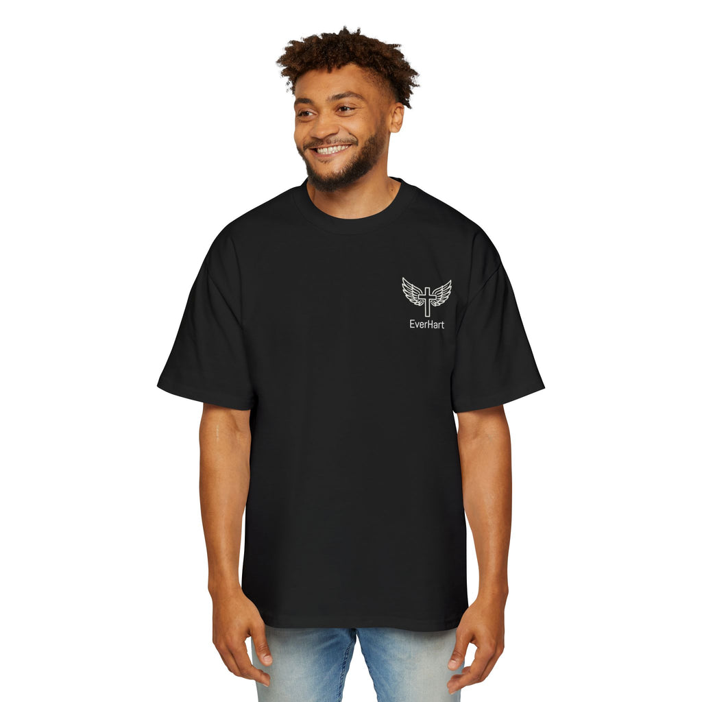 Christian Oversized Tee — 'Jesus Died For Me, So Live For Him' Graphic