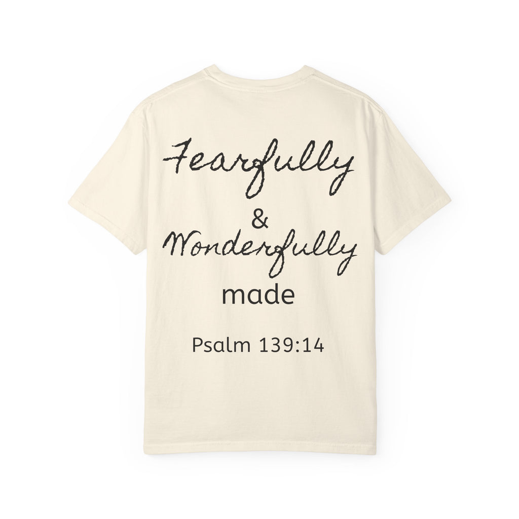 T-Shirt — "Fearfully & Wonderfully Made" Psalm 139:14 Christian Tee