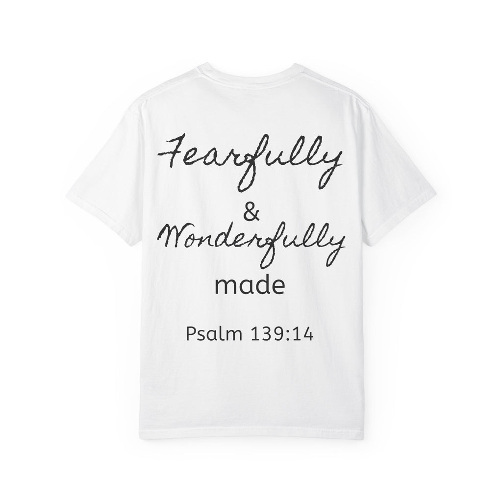 T-Shirt — "Fearfully & Wonderfully Made" Psalm 139:14 Christian Tee