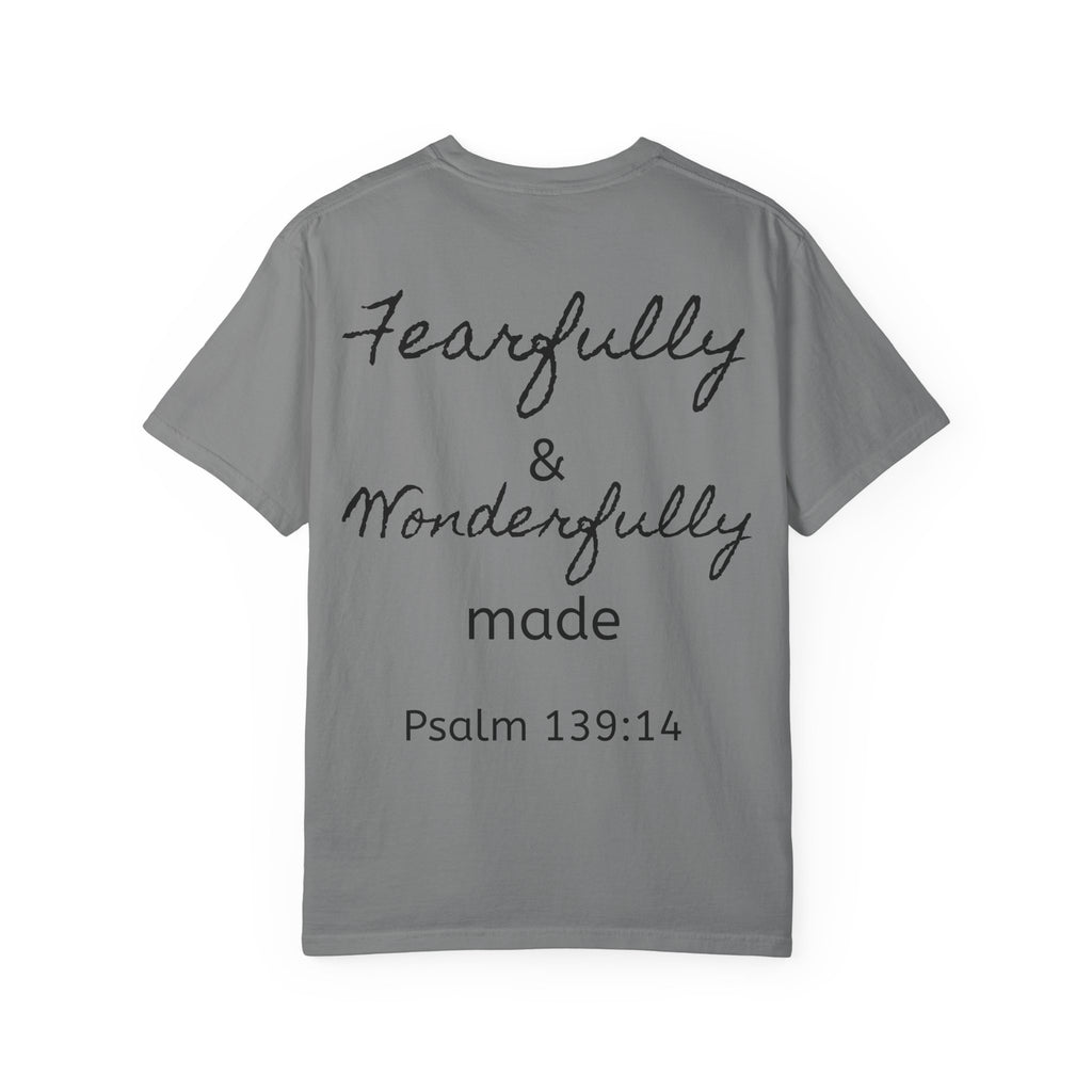 T-Shirt — "Fearfully & Wonderfully Made" Psalm 139:14 Christian Tee