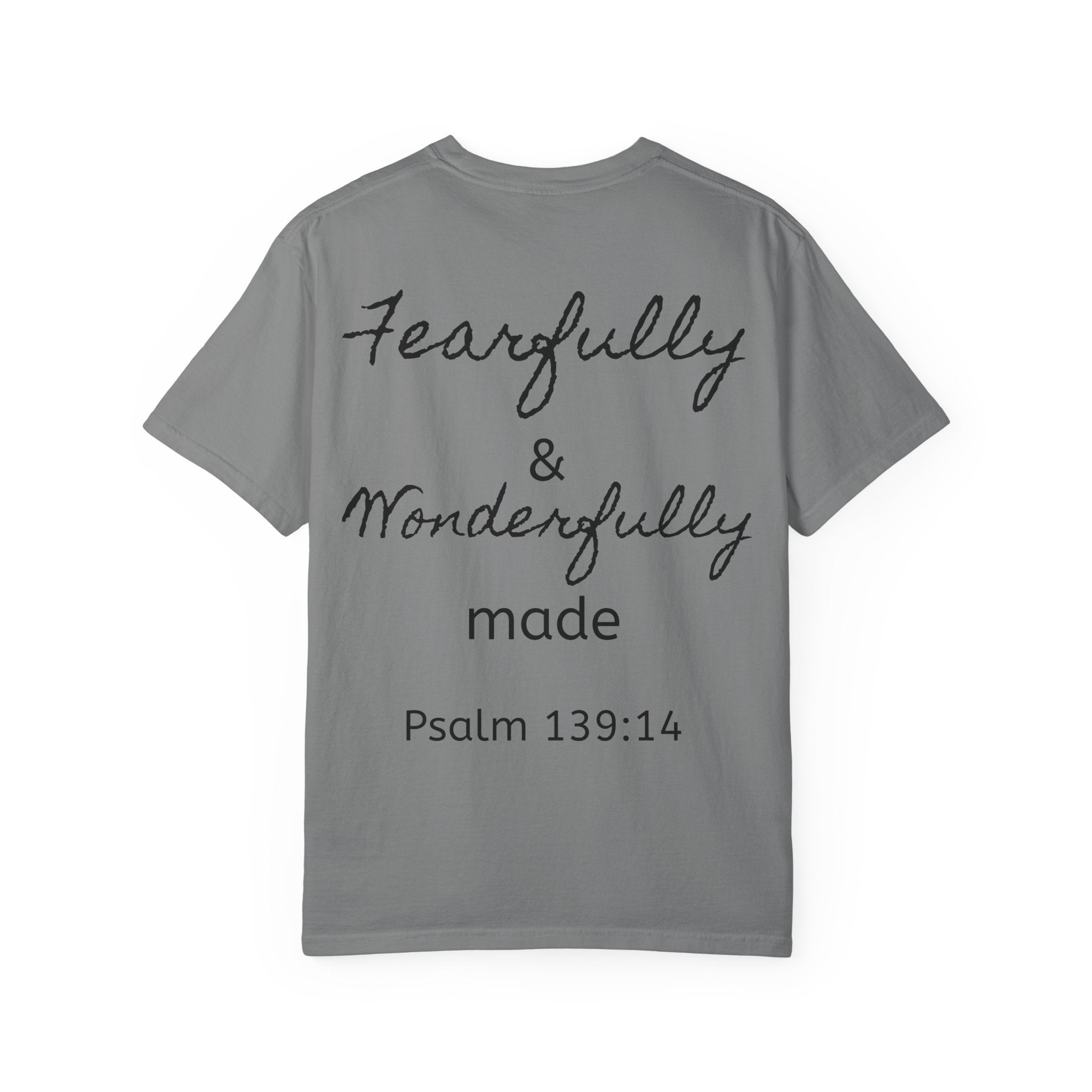 T-Shirt — "Fearfully & Wonderfully Made" Psalm 139:14 Christian Tee