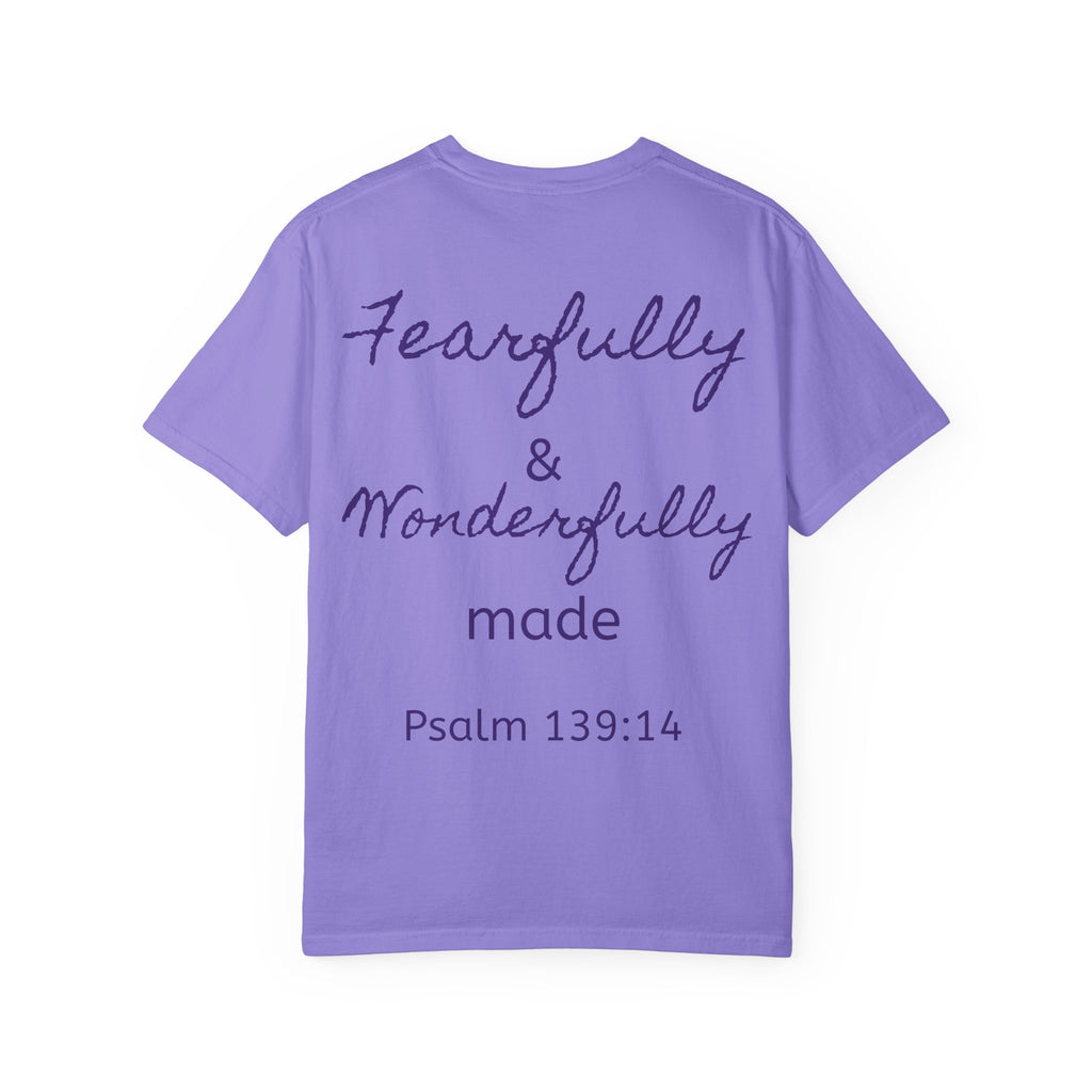 T-Shirt — "Fearfully & Wonderfully Made" Psalm 139:14 Christian Tee