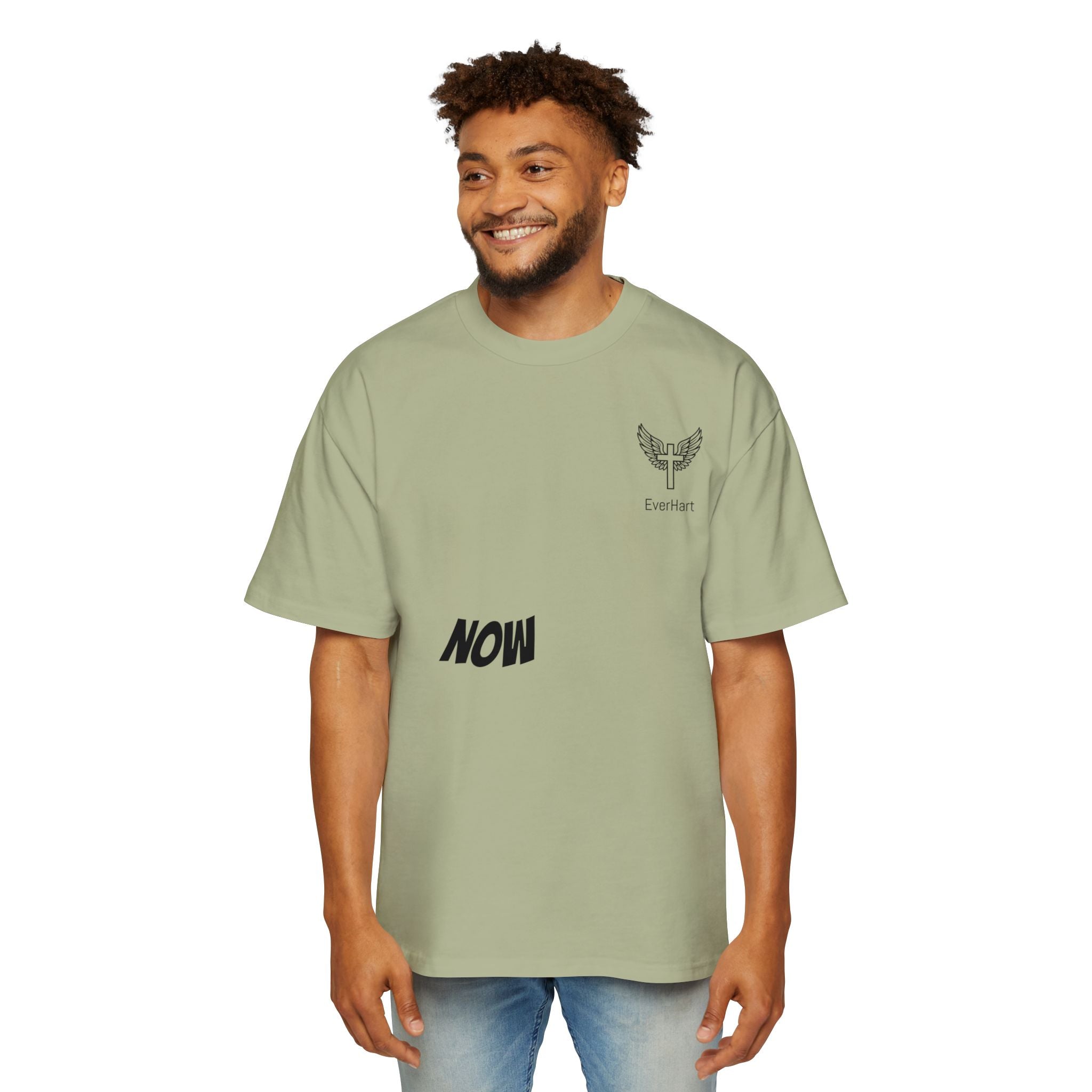 Christian Oversized Tee — 'Jesus Died For Me, So Live For Him' Graphic