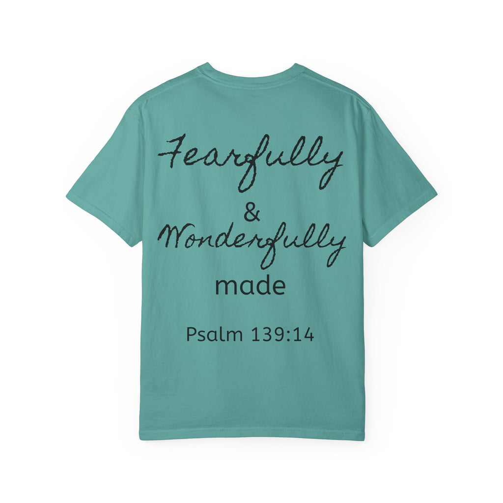 T-Shirt — "Fearfully & Wonderfully Made" Psalm 139:14 Christian Tee