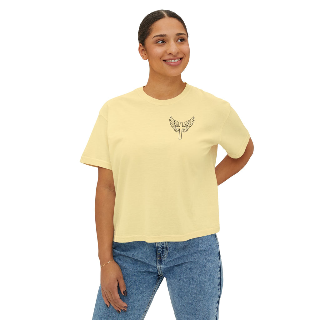 Fearfully & Wonderfully Made Boxy Tee — Psalm 139:14 Christian Women’s Shirt