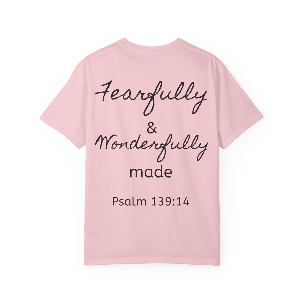 T-Shirt — "Fearfully & Wonderfully Made" Psalm 139:14 Christian Tee