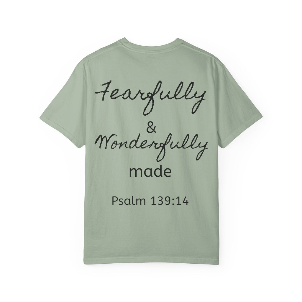 T-Shirt — "Fearfully & Wonderfully Made" Psalm 139:14 Christian Tee