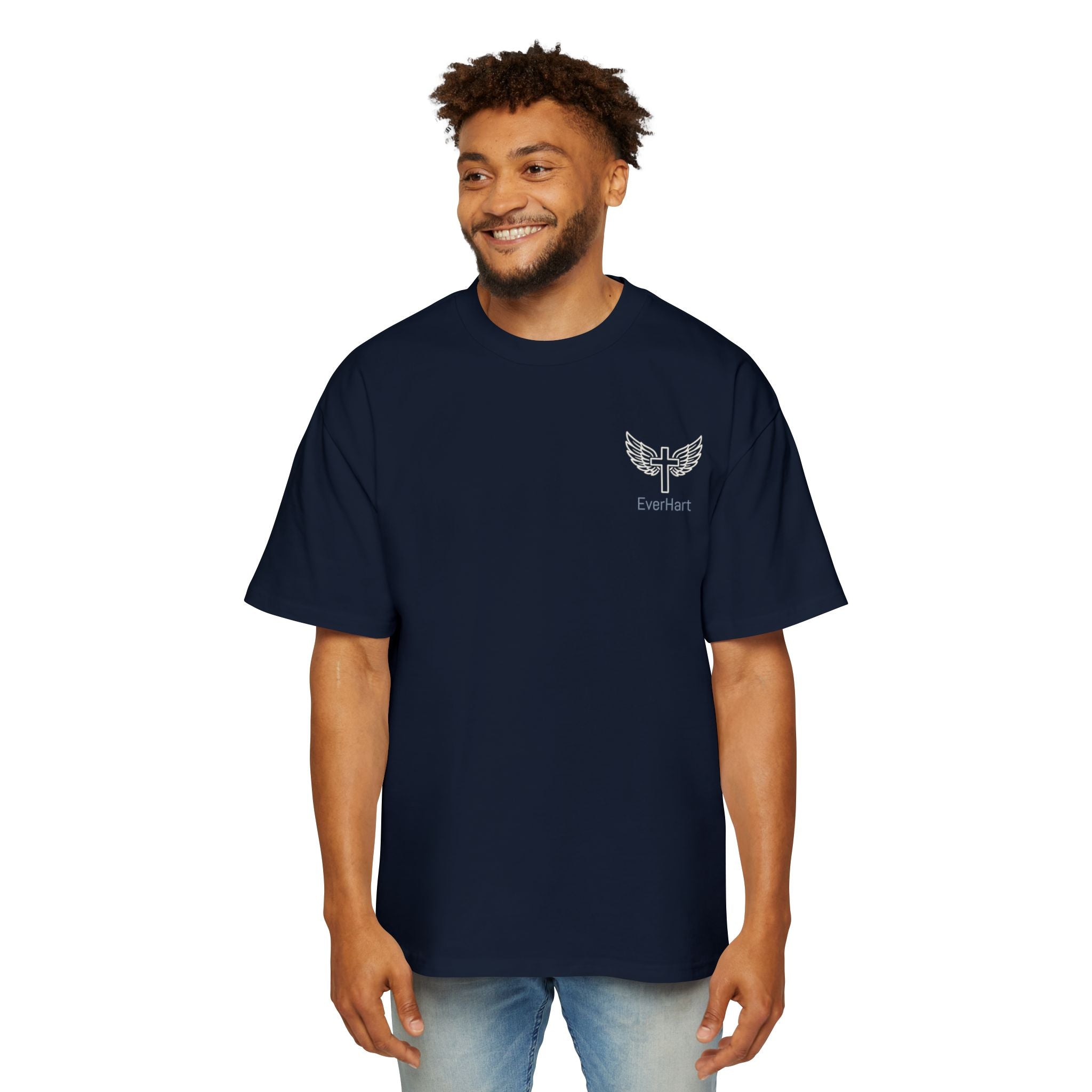 Christian Oversized Tee — 'Jesus Died For Me, So Live For Him' Graphic