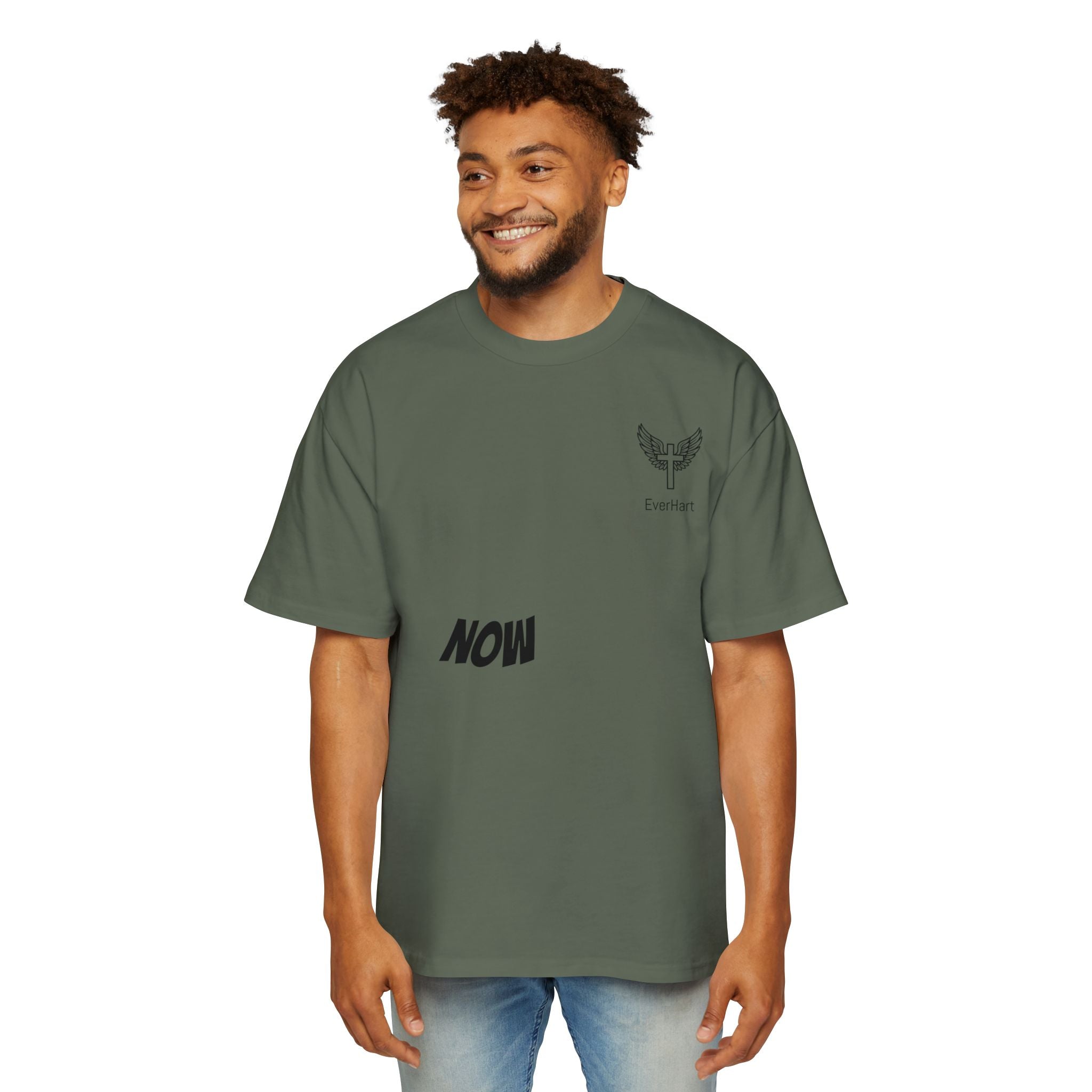 Christian Oversized Tee — 'Jesus Died For Me, So Live For Him' Graphic