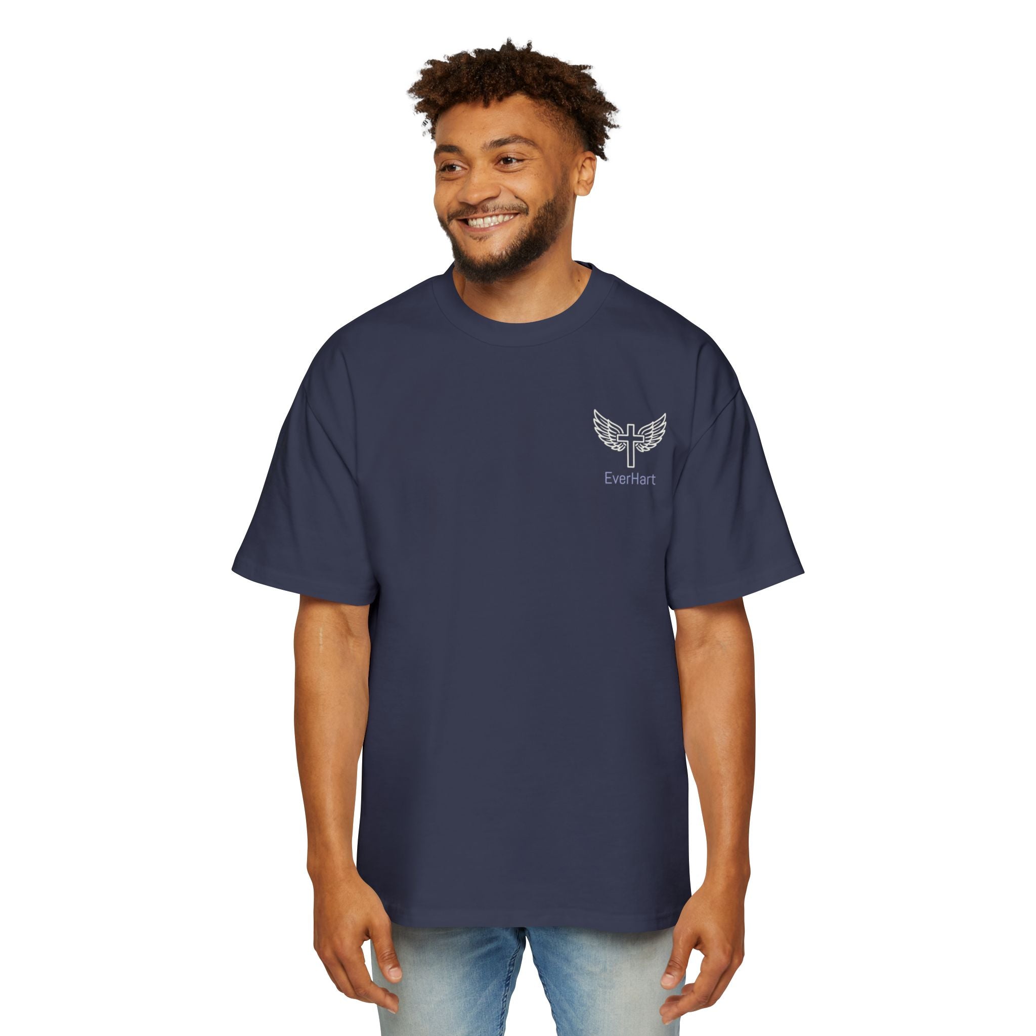 Christian Oversized Tee — 'Jesus Died For Me, So Live For Him' Graphic