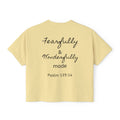 Fearfully & Wonderfully Made Boxy Tee — Psalm 139:14 Christian Women’s Shirt