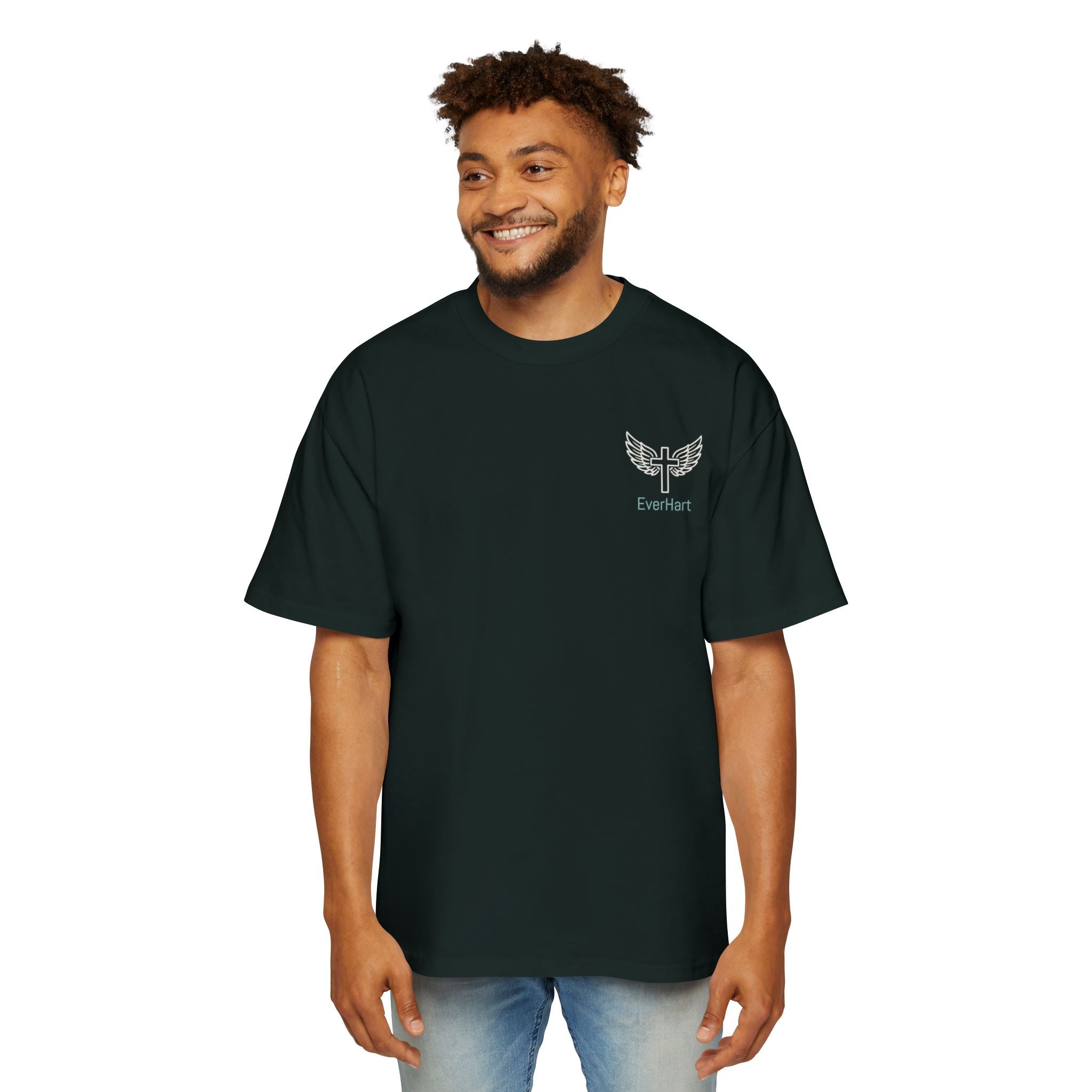 Christian Oversized Tee — 'Jesus Died For Me, So Live For Him' Graphic