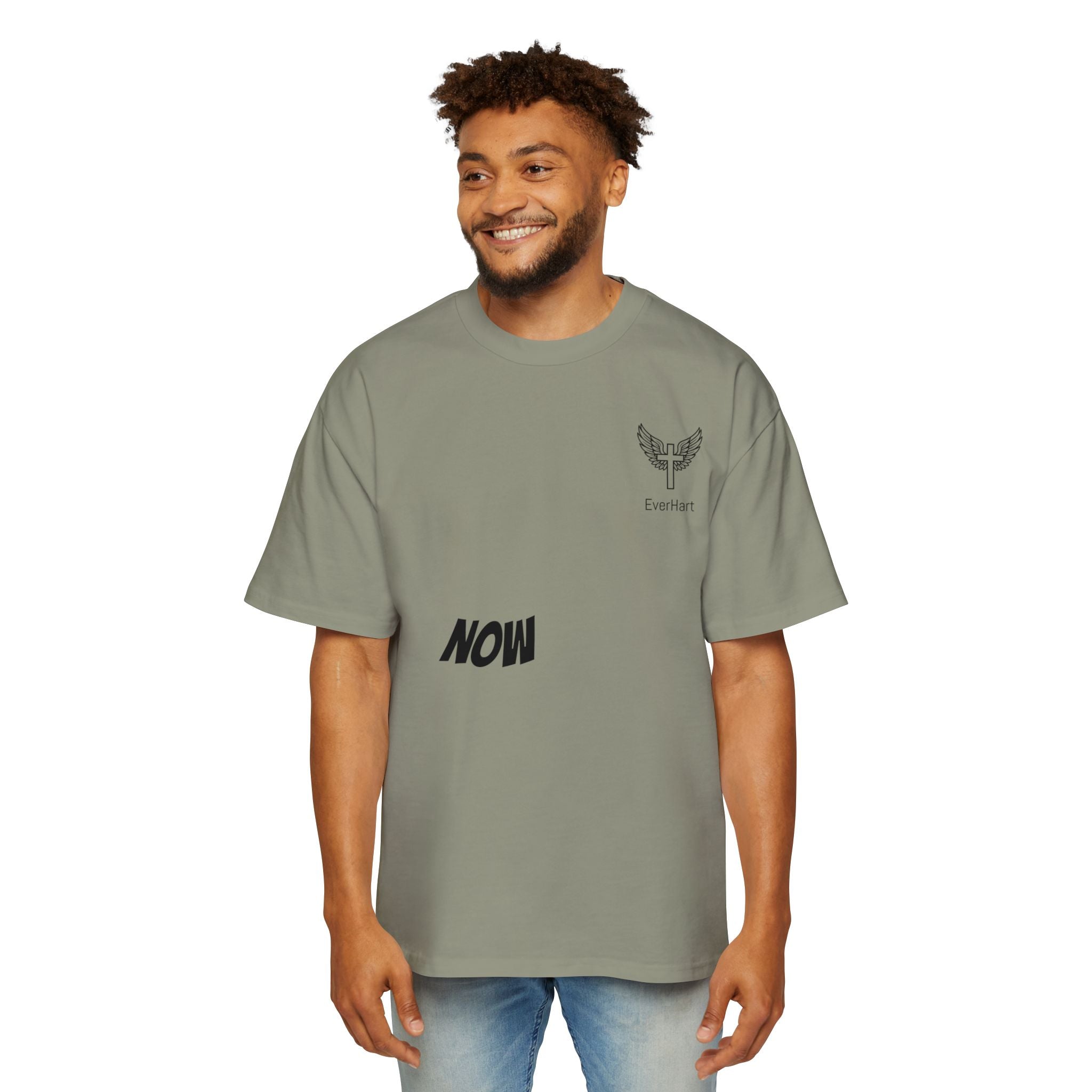 Christian Oversized Tee — 'Jesus Died For Me, So Live For Him' Graphic