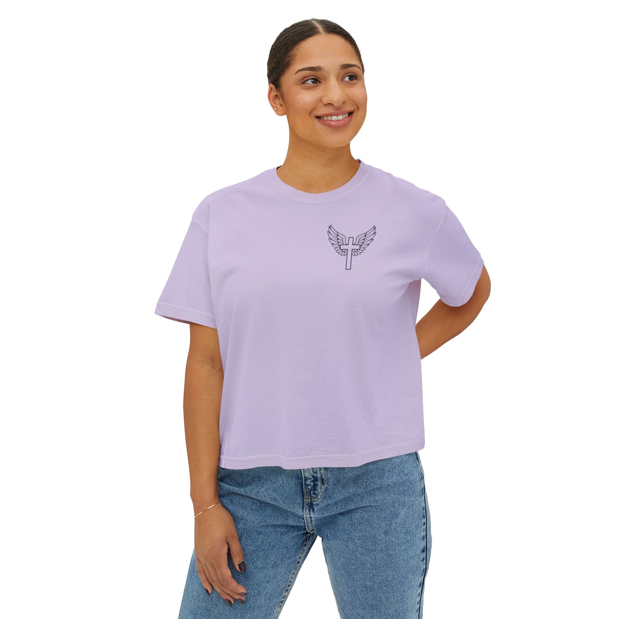 Fearfully & Wonderfully Made Boxy Tee — Psalm 139:14 Christian Women’s Shirt