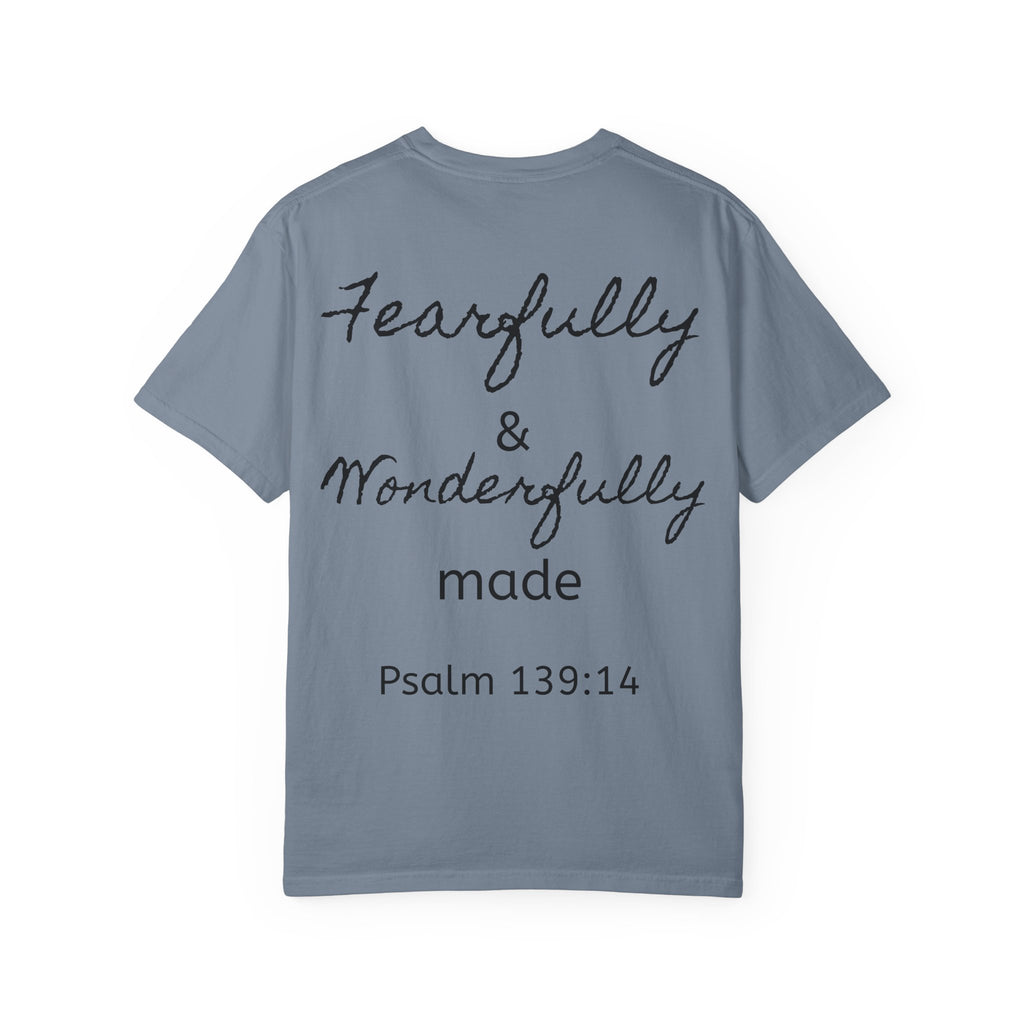 T-Shirt — "Fearfully & Wonderfully Made" Psalm 139:14 Christian Tee
