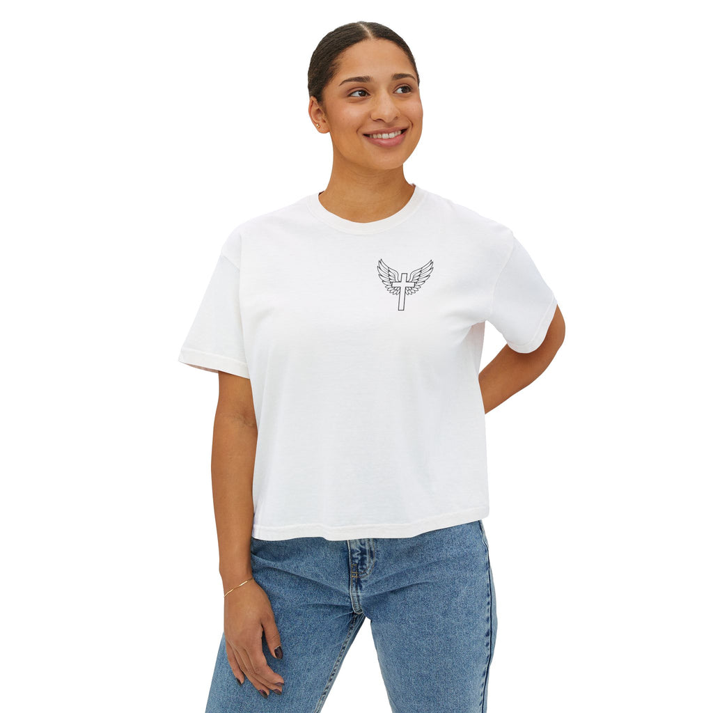 Fearfully & Wonderfully Made Boxy Tee — Psalm 139:14 Christian Women’s Shirt